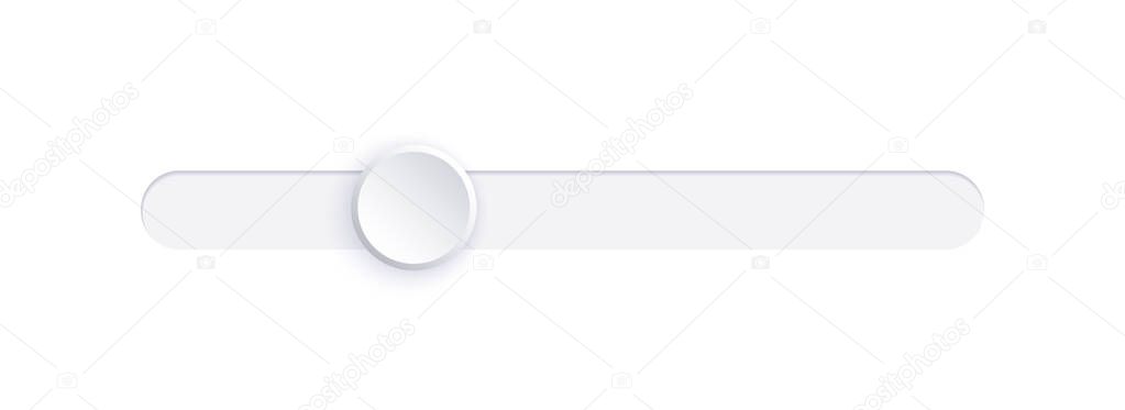 Vector of Scrollbar element button. Interaction technique or widget for scrolling content on webpage, desktop or mobile application. Navigation element. Frontend control vector illustration on white background. Scrollbar element button. Interaction technique or widget for scrolling content on webpage, desktop or mobile application. Navigation element. Frontend control vector illustration on white background. stock vector
