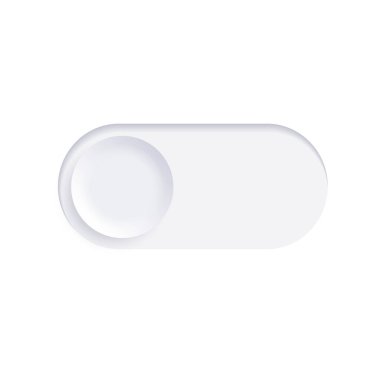 Switch element button. Enable disable toggle symbol. On off mode icon for application. Active, inactive or power digital indicator. Frontend control realistic vector illustration on white background..