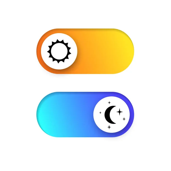 Switch Element Button Light Dark Theme Digital Toggle Symbol Day — Διανυσματικό Αρχείο