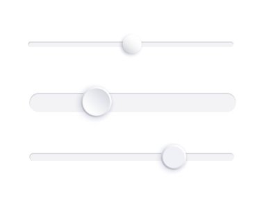 Scrollbar element button. Interaction technique or widget for scrolling content on webpage, desktop or mobile application. Navigation element. Frontend control vector illustration on white background. clipart svg vector 
