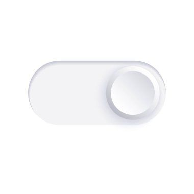 Switch element button. Enable disable toggle symbol. On off mode icon for application. Active, inactive or power digital indicator. Frontend control realistic vector illustration on white background..