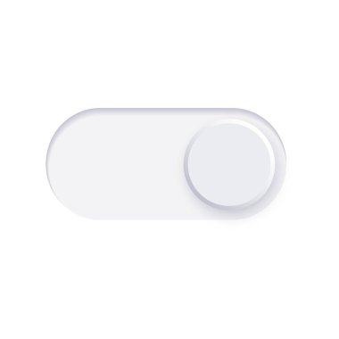 Switch element button. Enable disable toggle symbol. On off mode icon for application. Active, inactive or power digital indicator. Frontend control realistic vector illustration on white background..