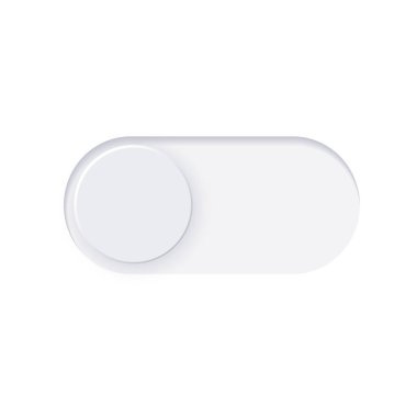 Switch element button. Enable disable toggle symbol. On off mode icon for application. Active, inactive or power digital indicator. Frontend control realistic vector illustration on white background..