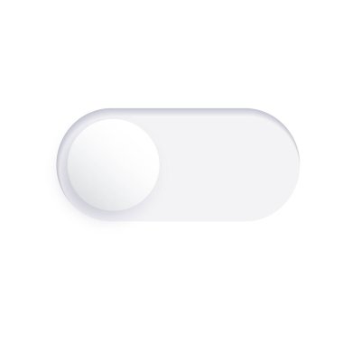 Switch element button. Enable disable toggle symbol. On off mode icon for application. Active, inactive or power digital indicator. Frontend control realistic vector illustration on white background..