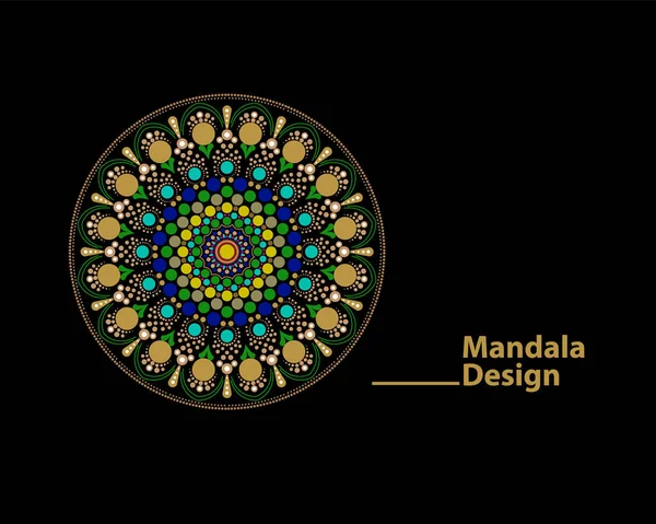 Luxus Goldenen Mandala Hintergrund Mit Goldenem Muster Stil Free Vector — Stockvektor