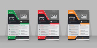 Modern ve kurumsal iş broşürleri vektör tasarımı, iş afişleri, şirket afişleri, poster ve broşür tasarımı