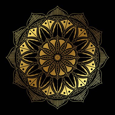 Lüks Arabesk Mandala Premium Vektör İllüstrasyon Tasarımı