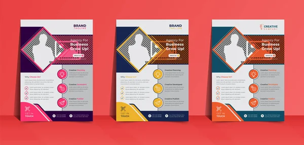 Minimal Creative Business Flyer Πρότυπο Διάνυσμα Σχεδιασμό Διάταξη Αφίσα Των — Διανυσματικό Αρχείο
