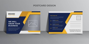 Morden ve yaratıcı kartpostal şablonu tasarımı, vektör kartpostal düzeni tasarımı
