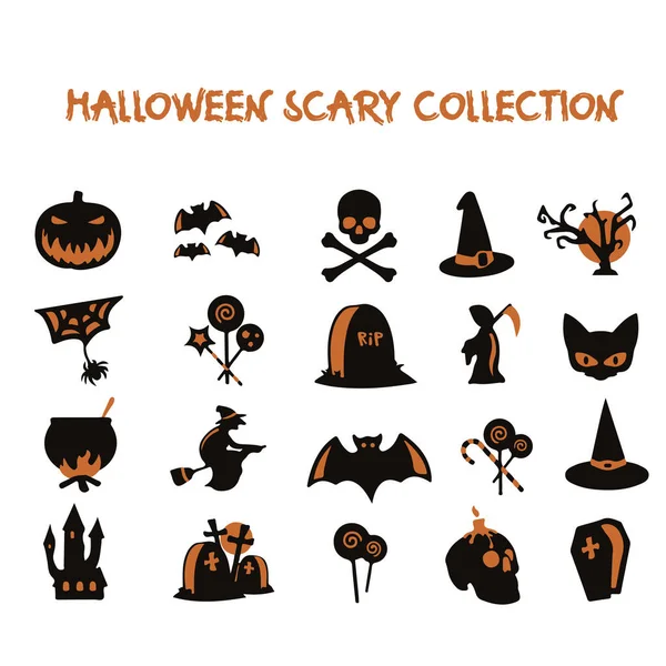 Halloween Set Colección Horror — Archivo Imágenes Vectoriales