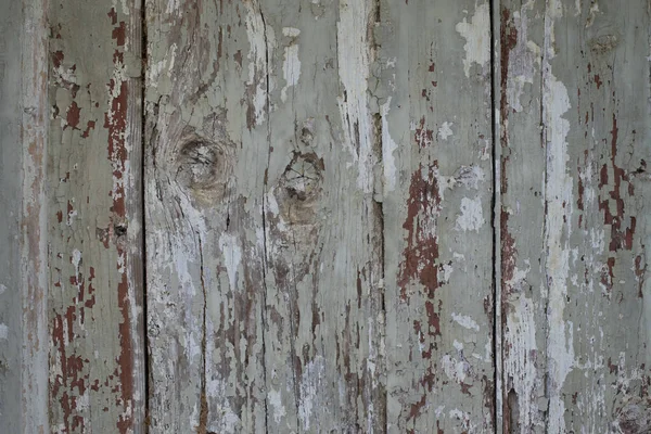 Close Faded Green White Brown Painted Wooden Boards — Foto Stock