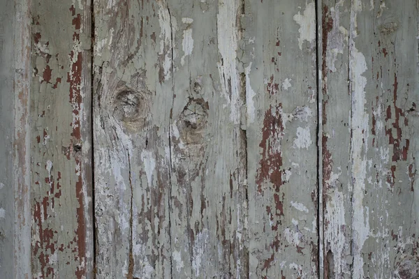 Primer Plano Las Tablas Madera Pintadas Verde Blanco Marrón Descoloridas —  Fotos de Stock