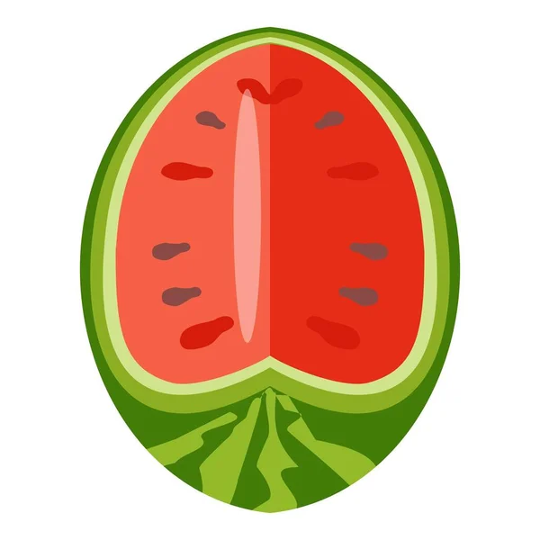 Jugo Sandía Icono Vector Dibujos Animados Fruta Verano Cáscara Tropical — Vector de stock