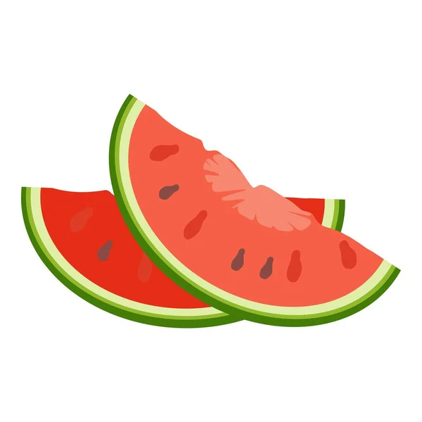 Ícone Melancia Vetor Desenho Animado Melão Fruta Comida Verão — Vetor de Stock