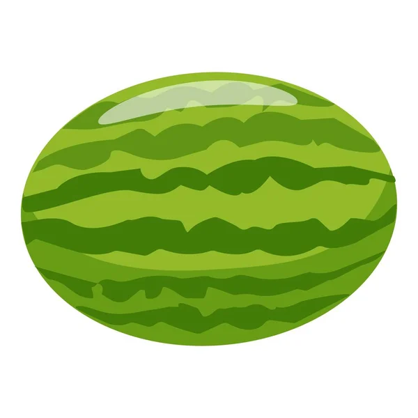 Whole Watermelon Icon Cartoon Vector Slice Fruit Food Juice — Stock Vector