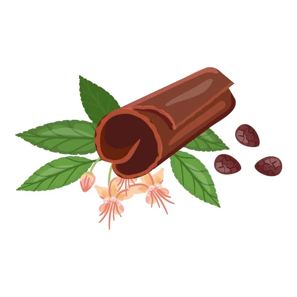Cacaoboter Icoon Cartoon Vector Cacaobonen Boom Poeder — Stockvector