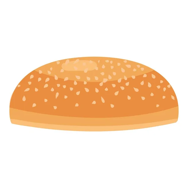 Bun Pékség Ikon Rajzfilm Vektor Hús Burger Amerikai Szalonna — Stock Vector