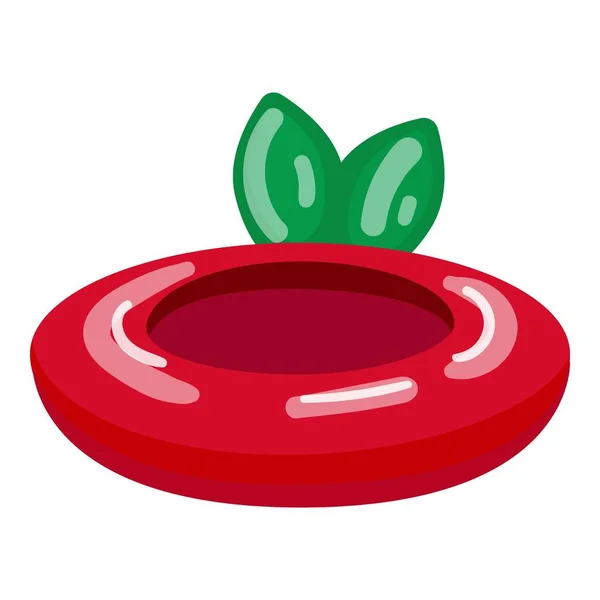 Red Swim Ring Icon Cartoon Vector Summer Float Pool Rubber — Stock Vector