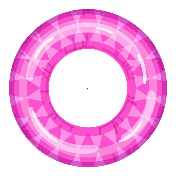 Rosa Ring Symbol Cartoon Vektor Wasserausrüstung Kreisschwimmen — Stockvektor