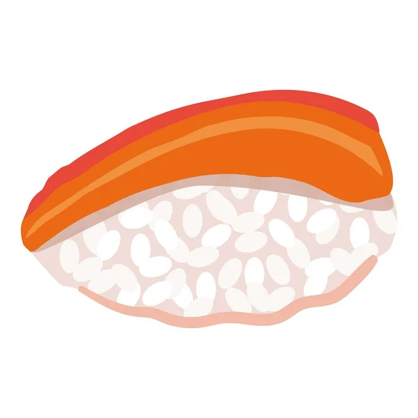 Suşi Ikonu Çizgi Film Vektörü Japon Yemeği Somon Balığı — Stok Vektör