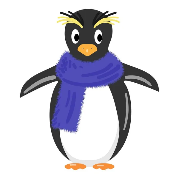 Pingvin Sál Ikon Rajzfilm Vektor Aranyos Baba Karácsonyi Természet — Stock Vector
