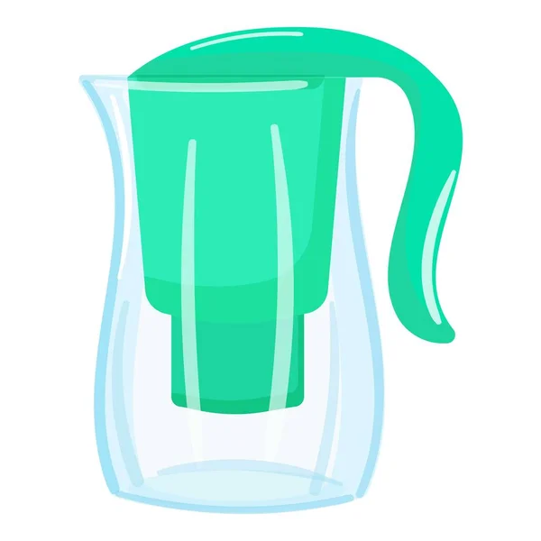 Wasserkrug Filter Symbol Cartoon Vektor Reinigungssystem Panzerbehandlung — Stockvektor