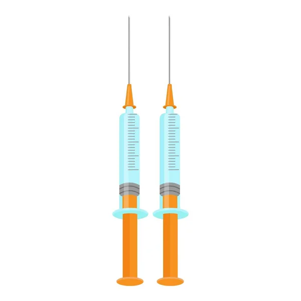 Injectie Shot Icoon Cartoon Vector Griep Ziek Koude Patiënt — Stockvector