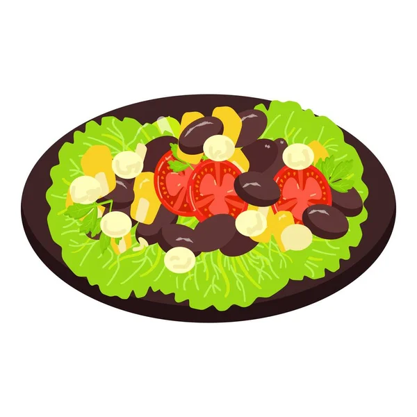 Mexican Salad Icon Cartoon Vector Mexico Food Pepper Sauce — Stock Vector