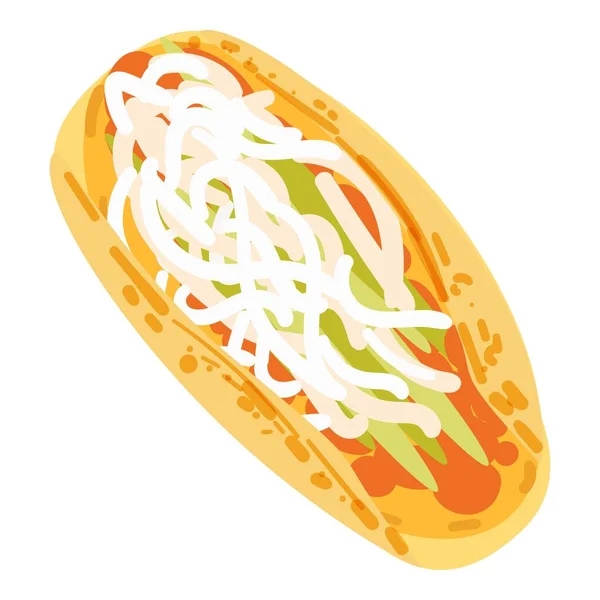 辣味玉米卷图标动画矢量 墨西哥餐 健康的胡椒 — 图库矢量图片