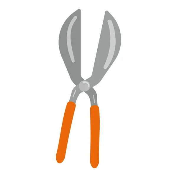 Garden Scissors Icon Cartoon Vector Farm Tool Agriculture Equipment — Stock Vector