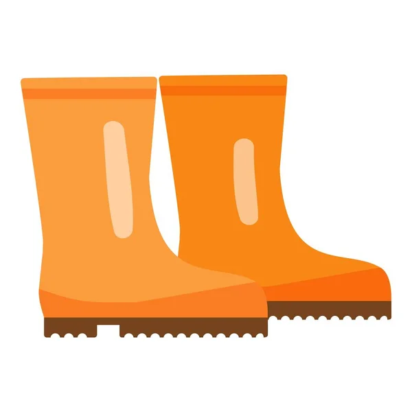 Rubber Boots Icon Cartoon Vector Garden Tool Farm Agriculture — Stock Vector