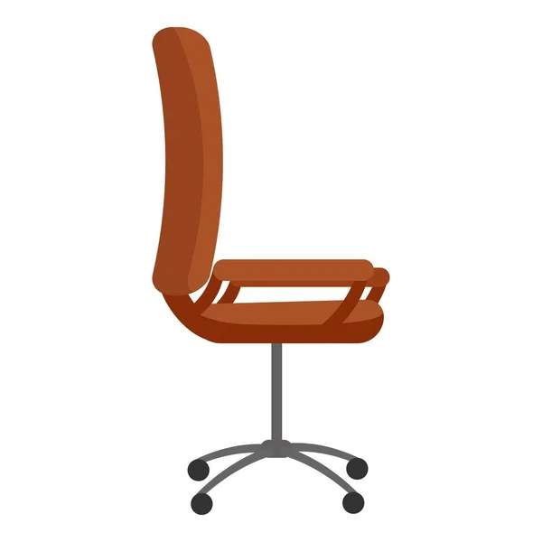 Biuro Biurko Krzesło Ikona Wektor Kreskówki Tyłu Praca Wewnętrzna — Wektor stockowy