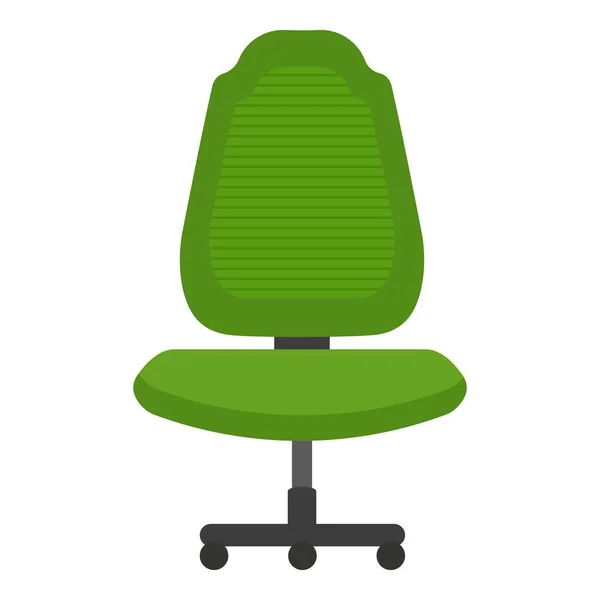 Зелений Стілець Стілець Значок Мультфільму Вектор Офісний Фронт Переглянути Бізнес — стоковий вектор