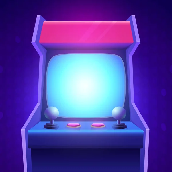 Tela Jogo Arcade Copiar Espaço Tela Interface Máquina Jogo Arcade — Vetor de Stock