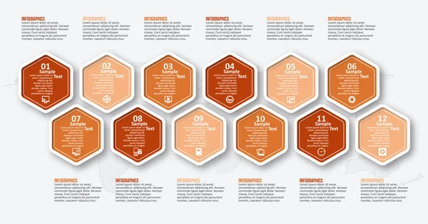 Векторная Абстракция Бумажные Инфографические Элементы Hexagon Infographics Honeycomb Дизайн — стоковый вектор