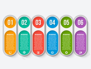 vektör soyut 3d kağıt bilgi elemanları. İş bilgileri