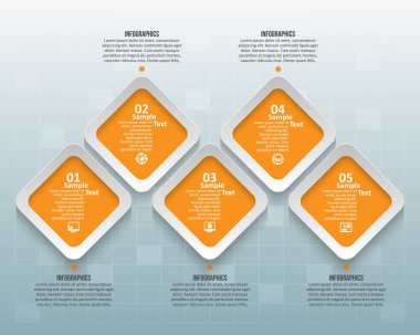 vektör soyut 3d kağıt bilgi elemanları. İş bilgileri