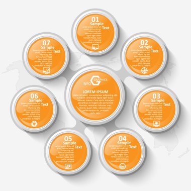 vektör soyut 3d kağıt bilgi elemanları. İş bilgileri