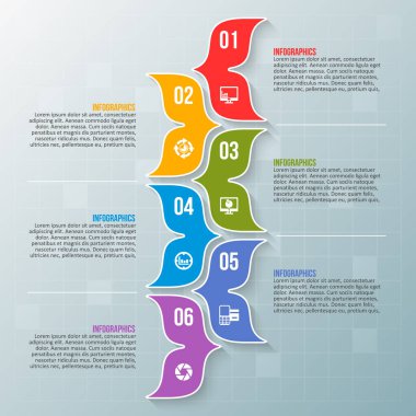 vektör soyut 3d kağıt bilgi elemanları. İş bilgileri