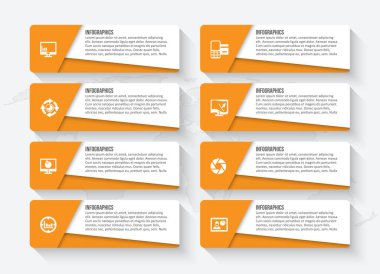 vektör soyut 3d kağıt bilgi elemanları. İş bilgileri