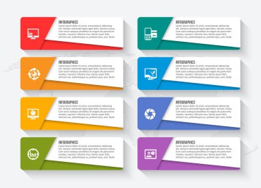 vektör soyut 3d kağıt bilgi elemanları. İş bilgileri