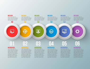 vektör soyut 3d kağıt bilgi elemanları. İş bilgileri