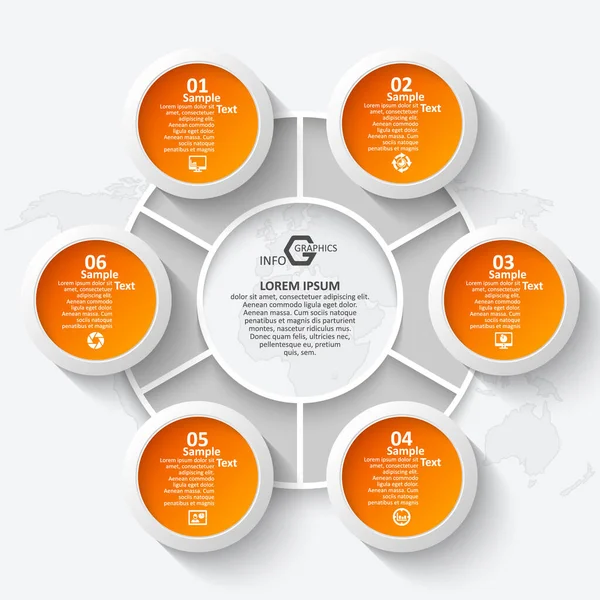 Vector Abstract Paper Infographic Elements Circular Infographics Royalty Free Stock Vectors