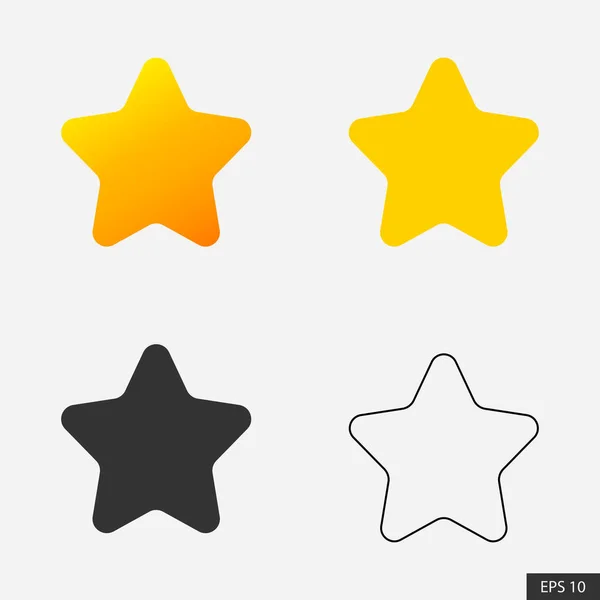 Sternsymbol Flachen Design Für Website App Isoliert Auf Weißem Hintergrund — Stockvektor