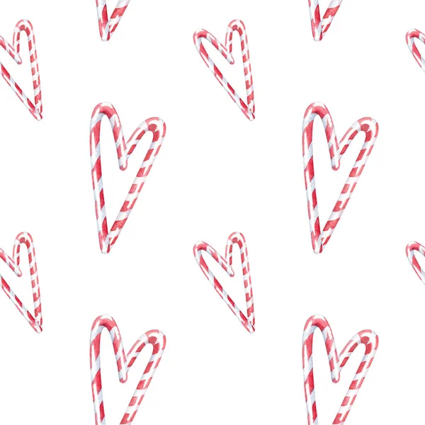 Elle çizilmiş suluboya desenli. Tatlı, şeker, lolipop, karamel, bonbon. Beyaz arkaplanda Noel dokusu.