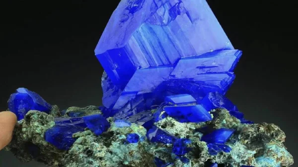 Cristales Vitriolo Azul Sulfato Cobre Accesorio Esotérico — Foto de Stock