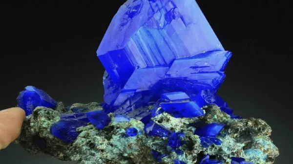 Cristales Vitriolo Azul Sulfato Cobre Accesorio Esotérico — Foto de Stock