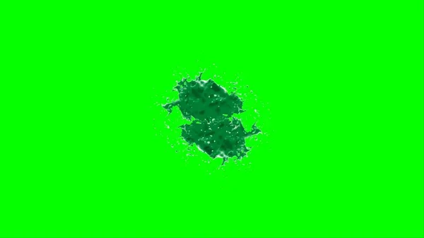 Abstract Background Splash Created Drop Lime Colored Ink Highlighted Splashes — Zdjęcie stockowe