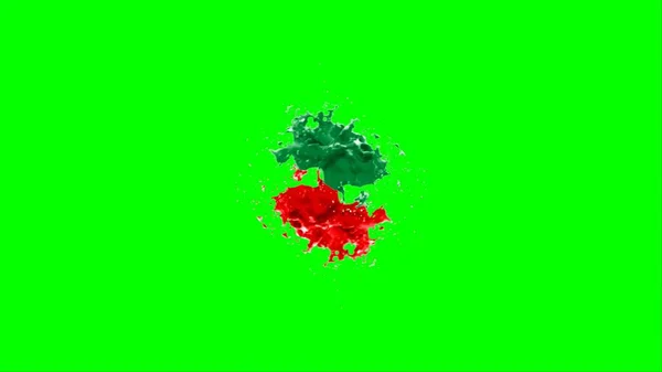 Abstract Background Splash Created Drop Lime Red Ink Highlighted Splashes — стоковое фото