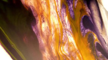 Çok renkli suluboya arkaplan, elle çizilmiş. Sarı, turuncu, mor ve mor çok renkli noktalar.